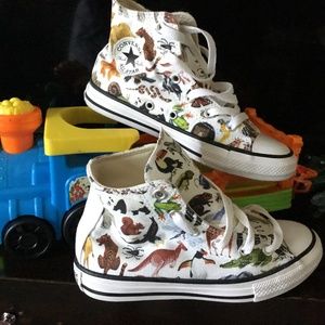 Animal print kids Converse